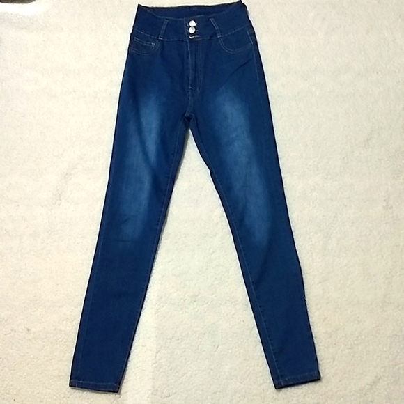 Skinny Jeans,High Waist, Butt Lifting, Size L Junior/ Adult M - Picture 5 of 11